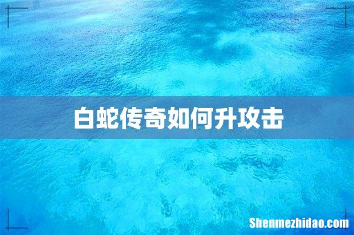 白蛇传奇如何升攻击