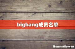 bigbang成员名单