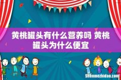 黄桃罐头有什么营养吗 黄桃罐头为什么便宜