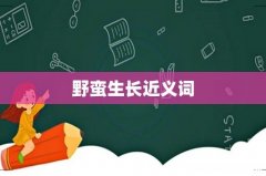 野蛮生长近义词