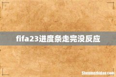 fifa23进度条走完没反应