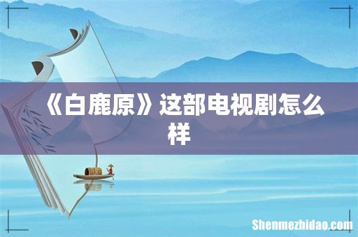 《白鹿原》这部电视剧怎么样