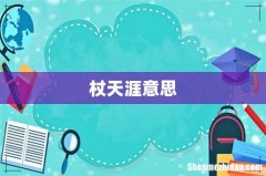 杖天涯意思