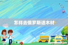怎样去俄罗斯进木材