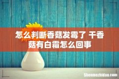 怎么判断香菇发霉了 干香菇有白霜怎么回事
