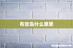 布吉岛什么意思