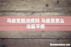 马齿苋能治疣吗 马齿苋怎么治扁平疣