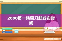 2000第一场雪刀郎发布时间