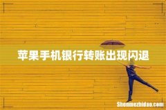 苹果手机银行转账出现闪退