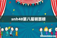 snh48第八届明票榜
