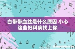白带带血丝是什么原因 小心这些妇科病找上你