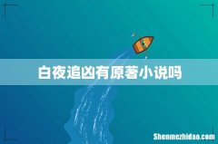 白夜追凶有原著小说吗