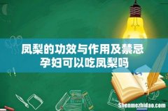 凤梨的功效与作用及禁忌 孕妇可以吃凤梨吗