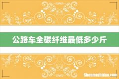 公路车全碳纤维最低多少斤