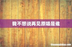 我不想说再见原唱是谁
