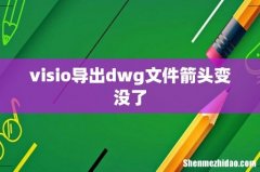 visio导出dwg文件箭头变没了