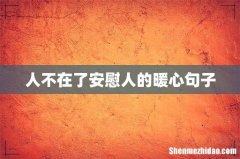 人不在了安慰人的暖心句子