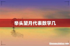 举头望月代表数字几