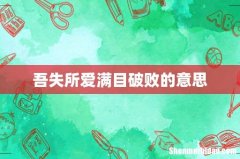 吾失所爱满目破败的意思