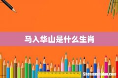 马入华山是什么生肖