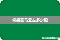 肯德基马云占多少股