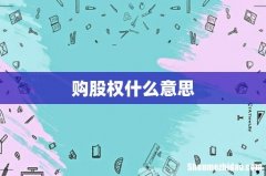 购股权什么意思