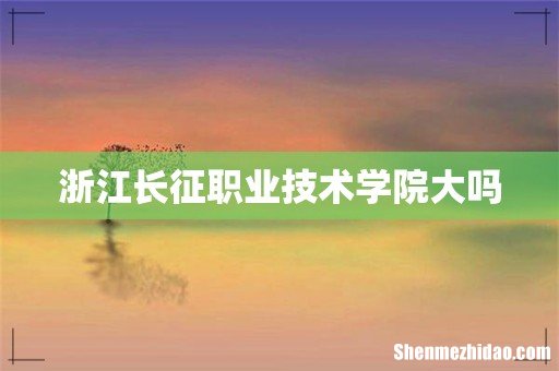 浙江长征职业技术学院大吗