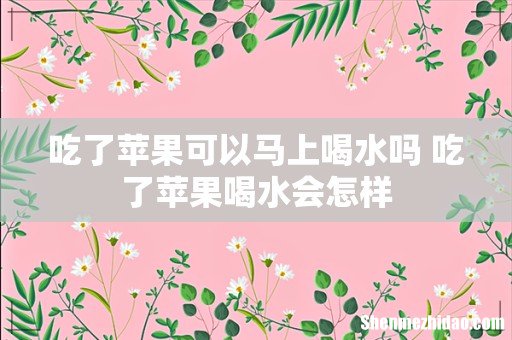 吃了苹果可以马上喝水吗 吃了苹果喝水会怎样