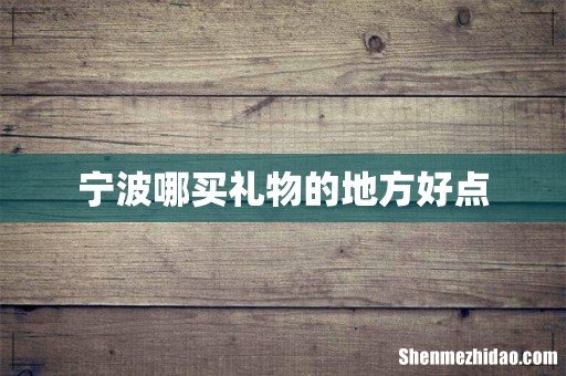 宁波哪买礼物的地方好点