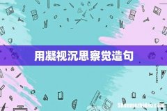 用凝视沉思察觉造句