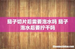 茄子切片后需要泡水吗 茄子泡水后要拧干吗