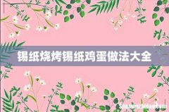 锡纸烧烤锡纸鸡蛋做法大全