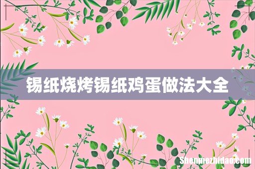 锡纸烧烤锡纸鸡蛋做法大全