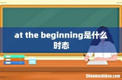 at the beginning是什么时态
