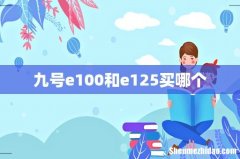 九号e100和e125买哪个