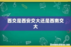 西交是西安交大还是西南交大