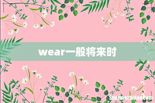 wear一般将来时
