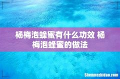 杨梅泡蜂蜜有什么功效 杨梅泡蜂蜜的做法