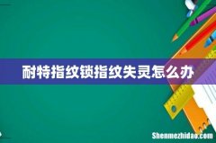耐特指纹锁指纹失灵怎么办