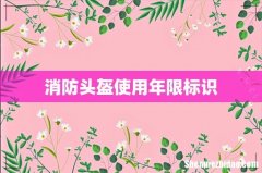 消防头盔使用年限标识