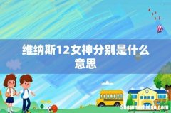 维纳斯12女神分别是什么意思