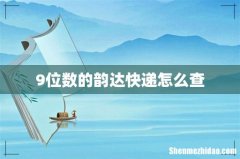 9位数的韵达快递怎么查