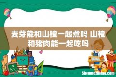 麦芽能和山楂一起煮吗 山楂和猪肉能一起吃吗
