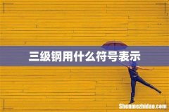 三级钢用什么符号表示