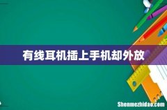 有线耳机插上手机却外放