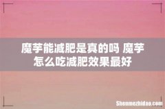 魔芋能减肥是真的吗 魔芋怎么吃减肥效果最好