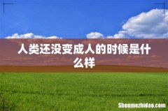 人类还没变成人的时候是什么样