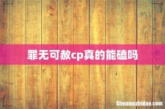罪无可赦cp真的能磕吗