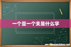 一个豆一个支是什么字