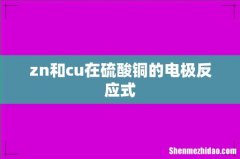 zn和cu在硫酸铜的电极反应式
